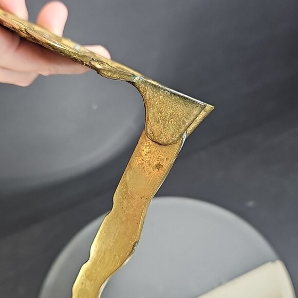 Vintage Solid Brass Woman Decorative Retractable Wall Clothes Hanger - Picture 8 of 11